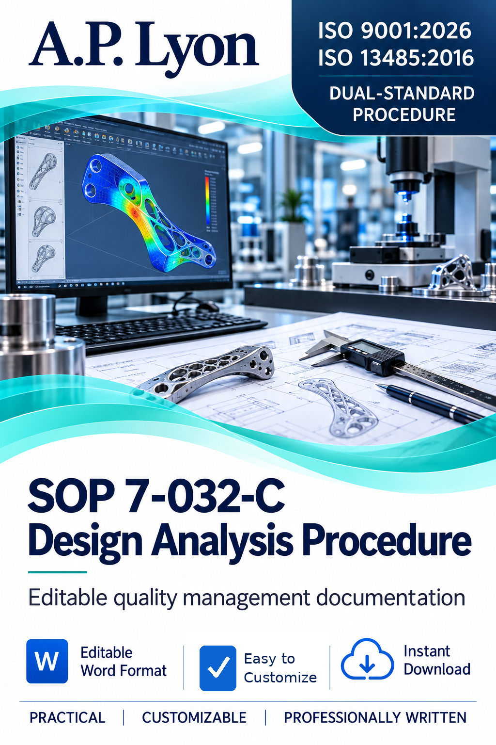 Design Analysis Procedure | ISO 9001:2026 + ISO 13485:2016 editable Dual-Standard QMS cover