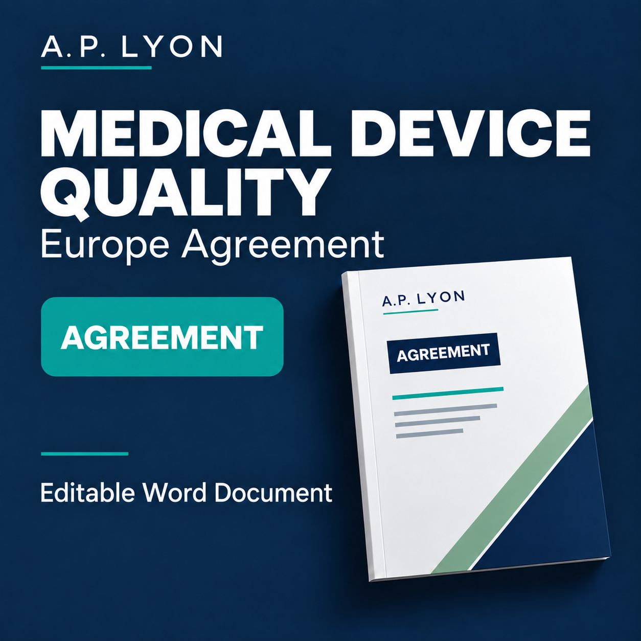 Medical Device Quality Agreement — editable word document cover