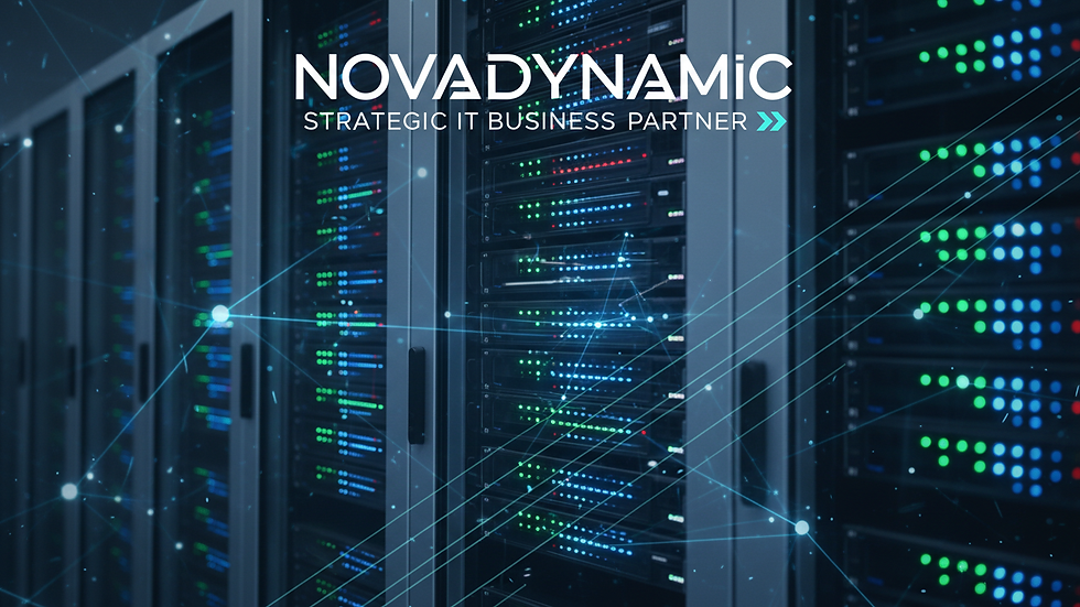 Close-up view of a server rack with blinking lights in a secure data center