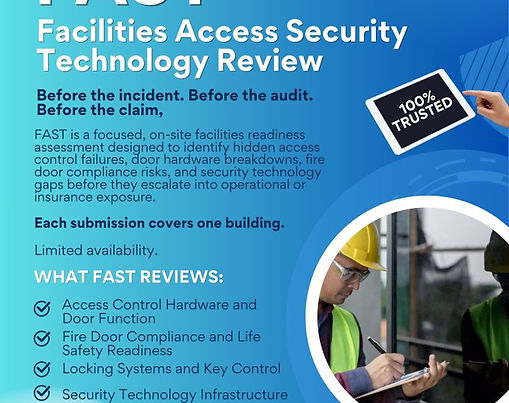 FAST Facilities Access Security Technology project by DFM and NovaDynamic improving building safety, IT reliability, and operational control.