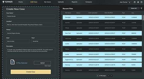 Create new case - select files.png