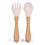 Thumbnail: Bamboo and Silicone Fork and Spoon sets