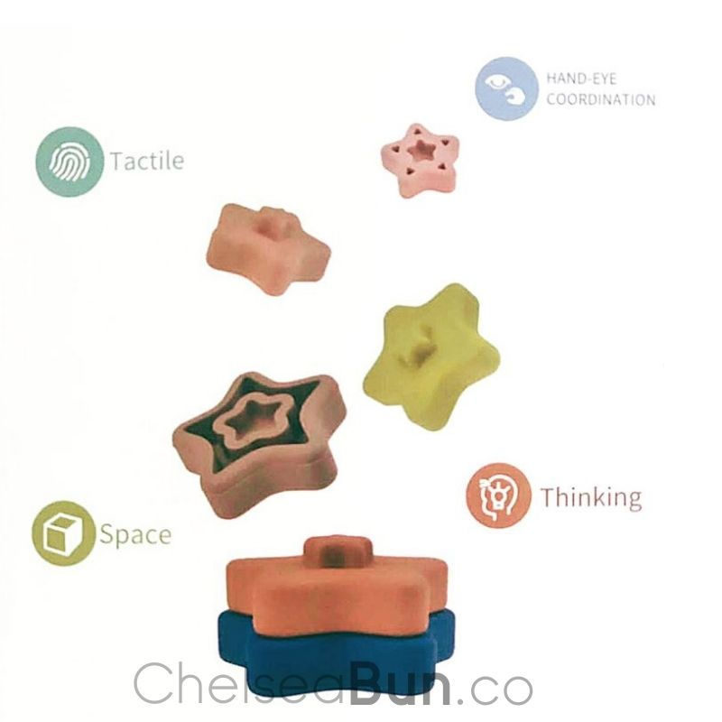 Thumbnail: Chelsea Bun Silicone Star Stacking Toy