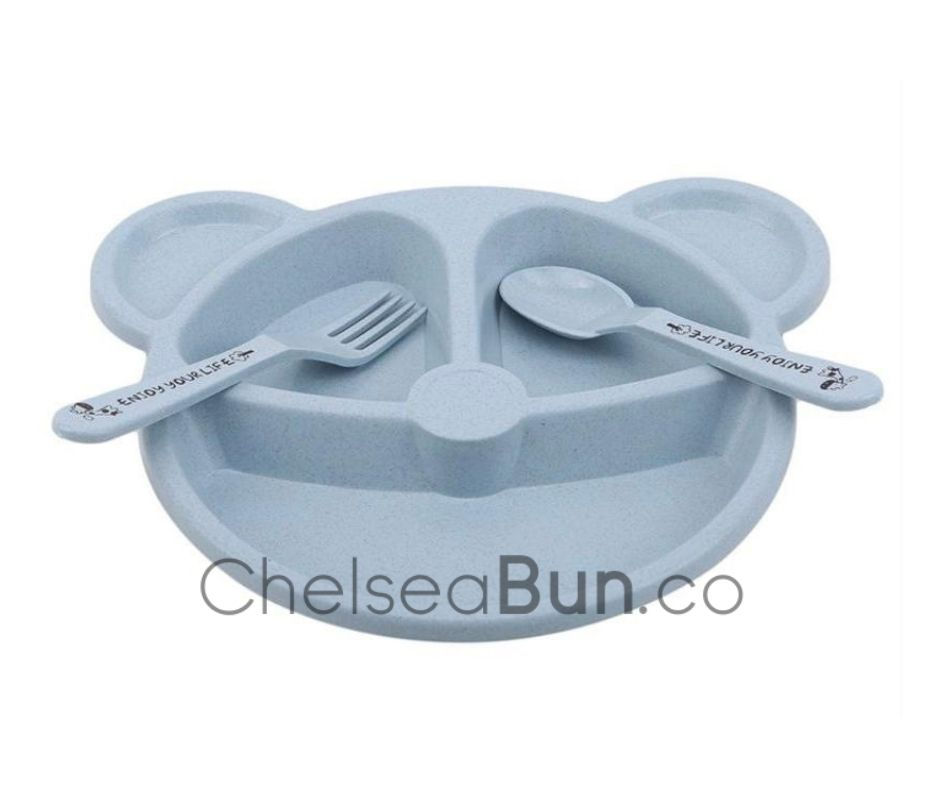 Thumbnail: Bear Plate, Spoon and Knife Set 