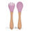 Thumbnail: Bamboo and Silicone Fork and Spoon sets