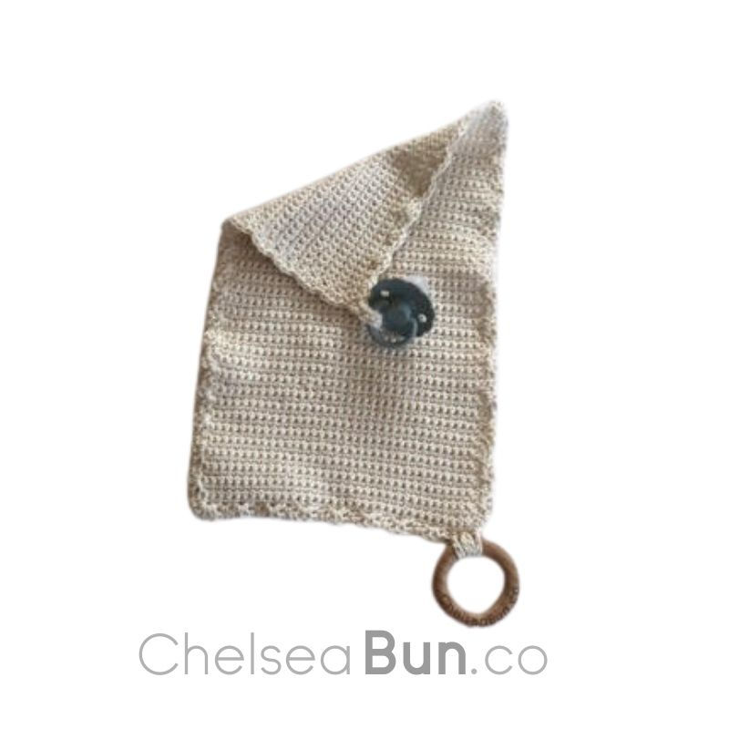 Thumbnail: Hadbrbmsde My First Lovey/Dummy Holder/ Teething Ring - 3 in 1i Blanket