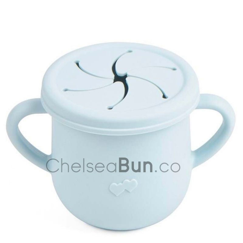 Thumbnail: Silicone 5 Piece Starter Feeding Sets (bib, bowl,  snack cup, spoon and fork,) 