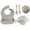 Thumbnail: Silicone 5 Piece Starter Feeding Sets (bib, bowl,  snack cup, spoon and fork,) 