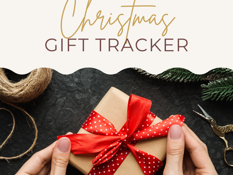 Printable and digital Christmas gift tracker designed by Everyday Details + Design
