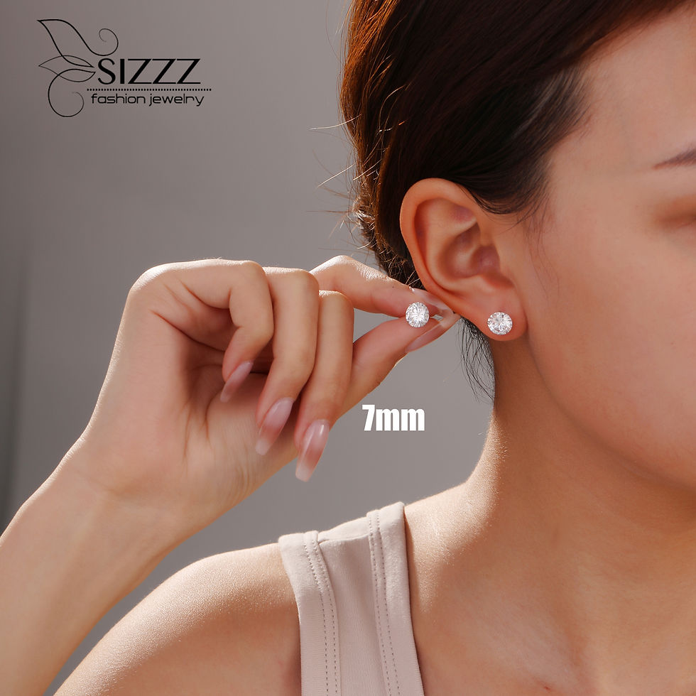 Thumbnail: Crystal Zircon 925 Sterling Silver Earrings 