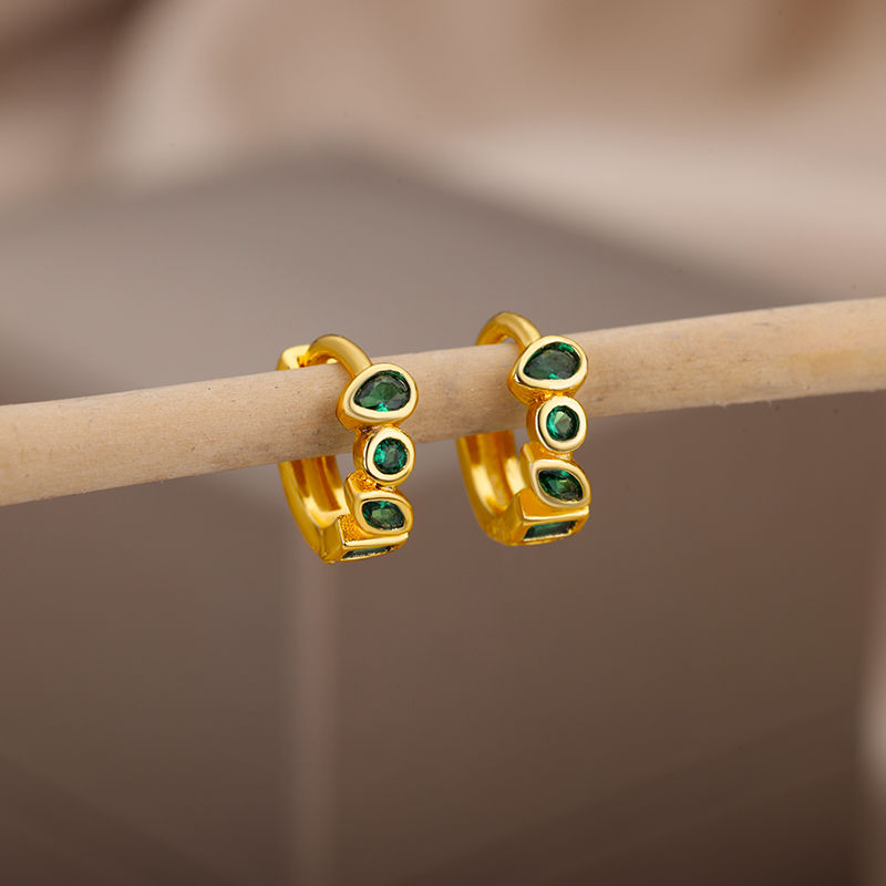 Solenne Zirconia Cluster Stud Earrings
