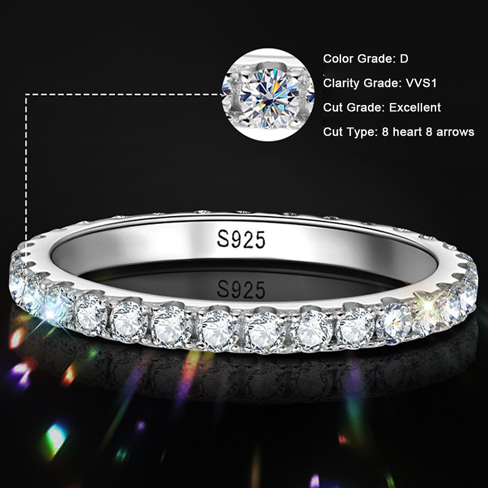 Thumbnail: KNOBSPIN 2mm D Color Moissanite Ring 925 Sterling Sliver Solid 18k White Gold Et