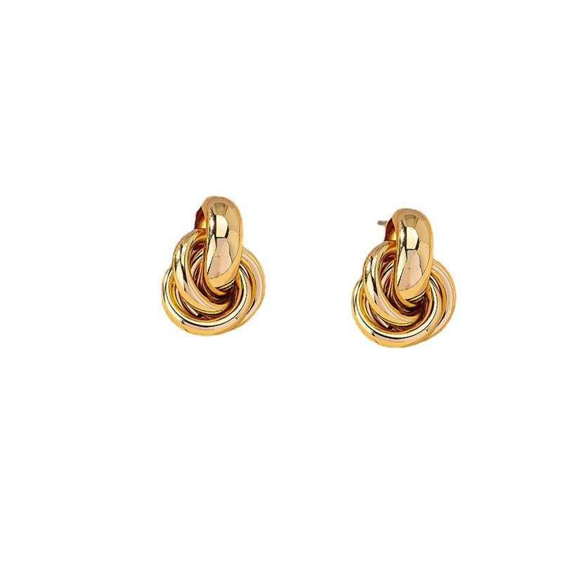 Thumbnail: Solenne Twisted Knot Hoop 