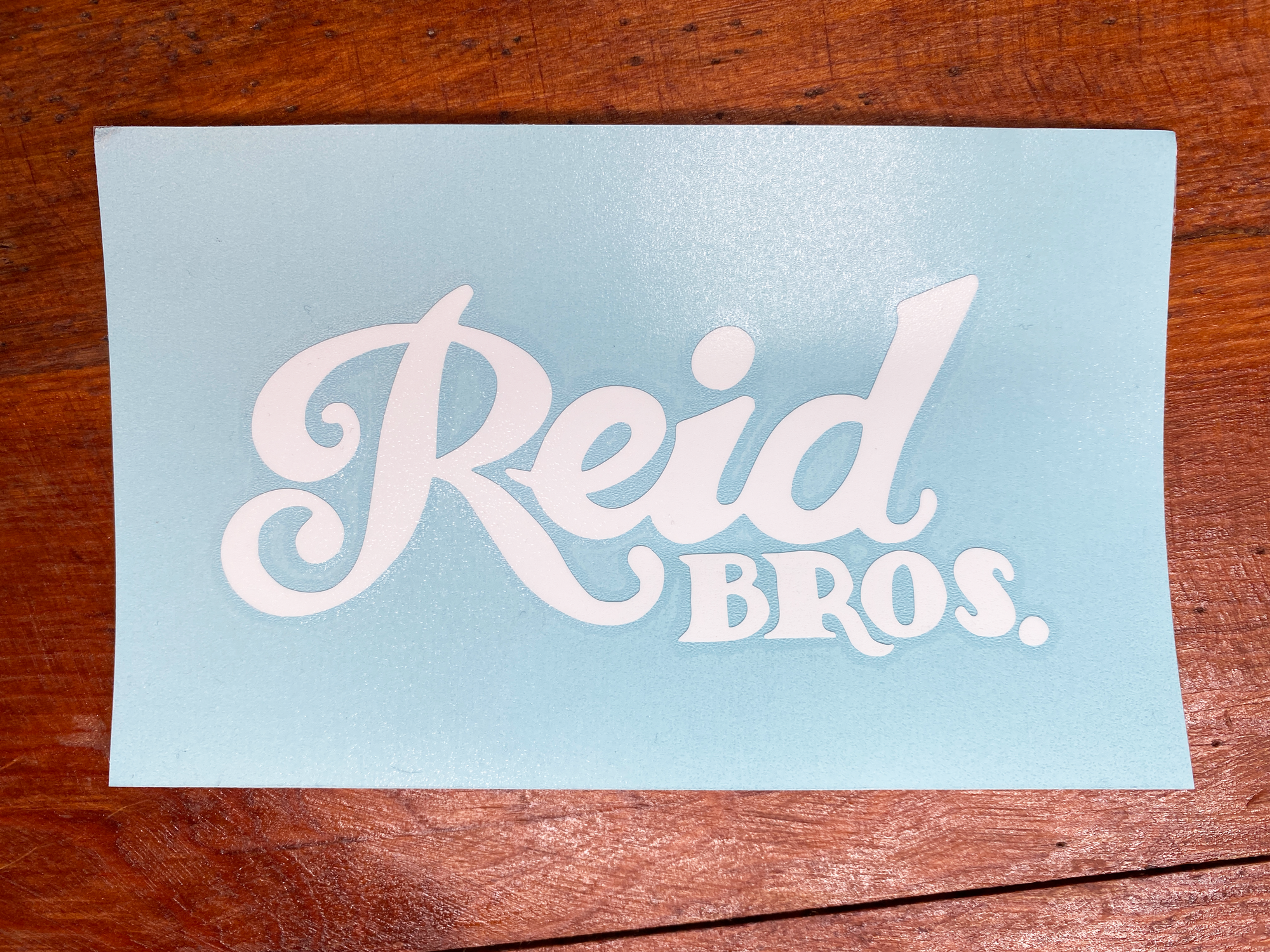 "Reid Bros." Transfer Sticker (White)