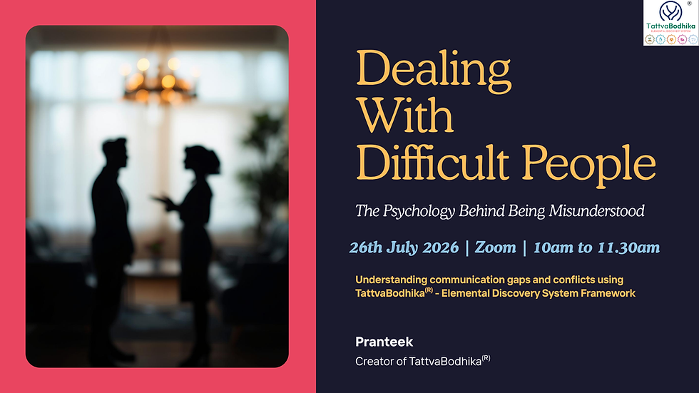 Dealing With Difficult People - The Psychology Behind Being Misunderstood - Aug 2026