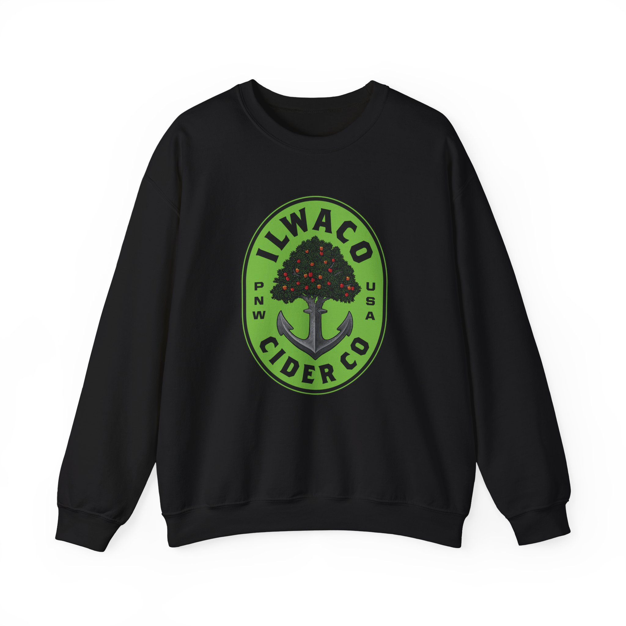 Color Logo Crew Sweatshirt | Black