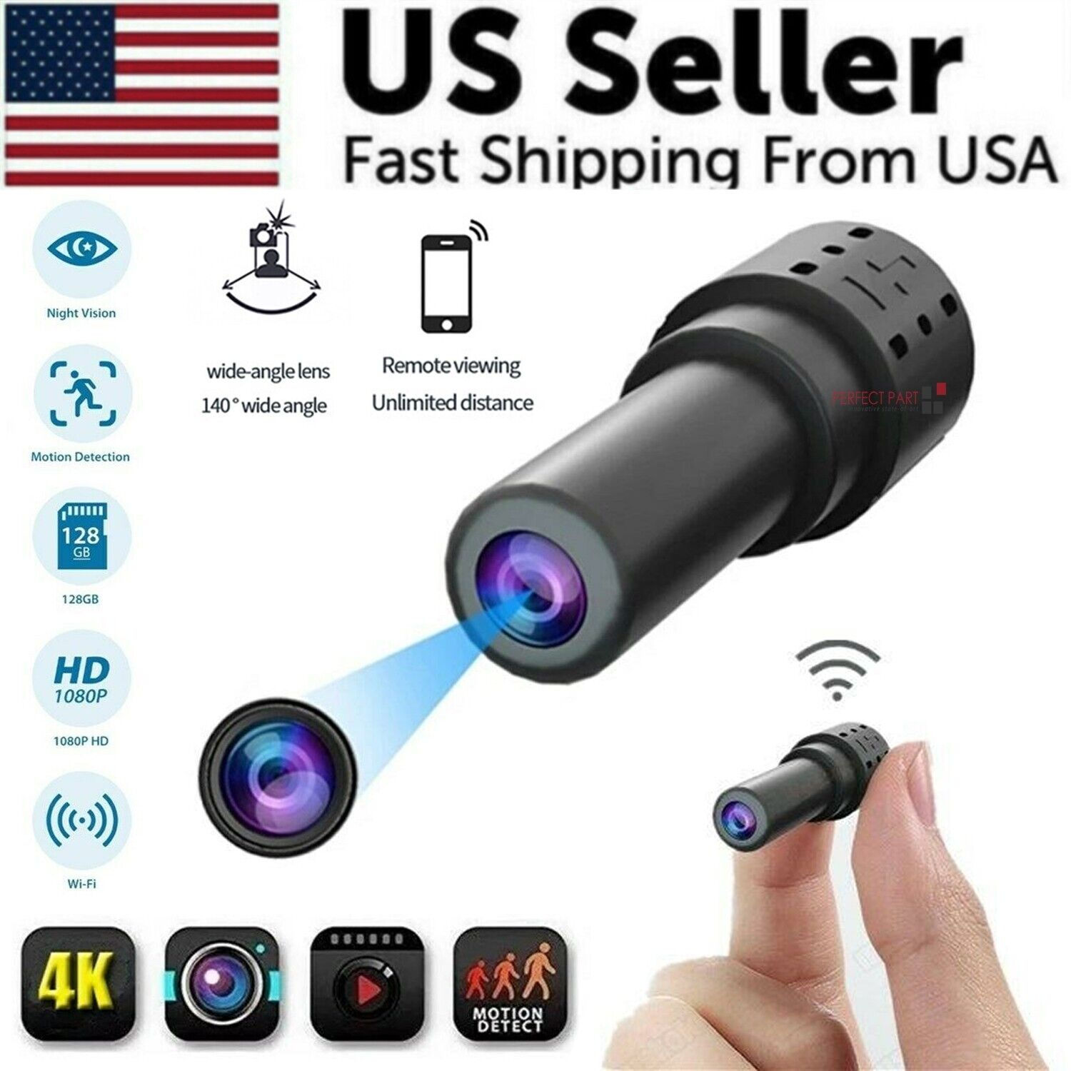 Mini Camera Alvion Wifi Wireless Spy 4K