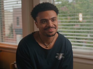 Natural lighting interview setup