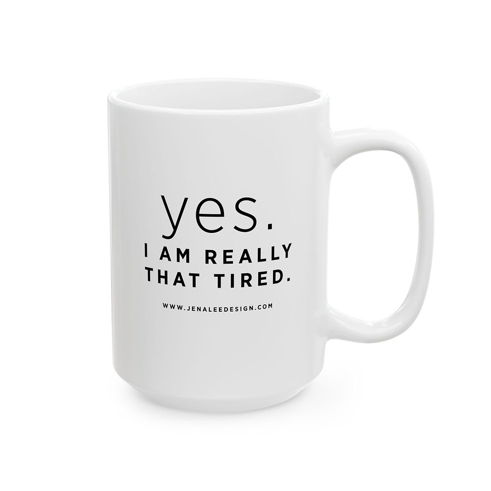 Miniatura: TIRED Ceramic Mug, (11oz, 15oz)