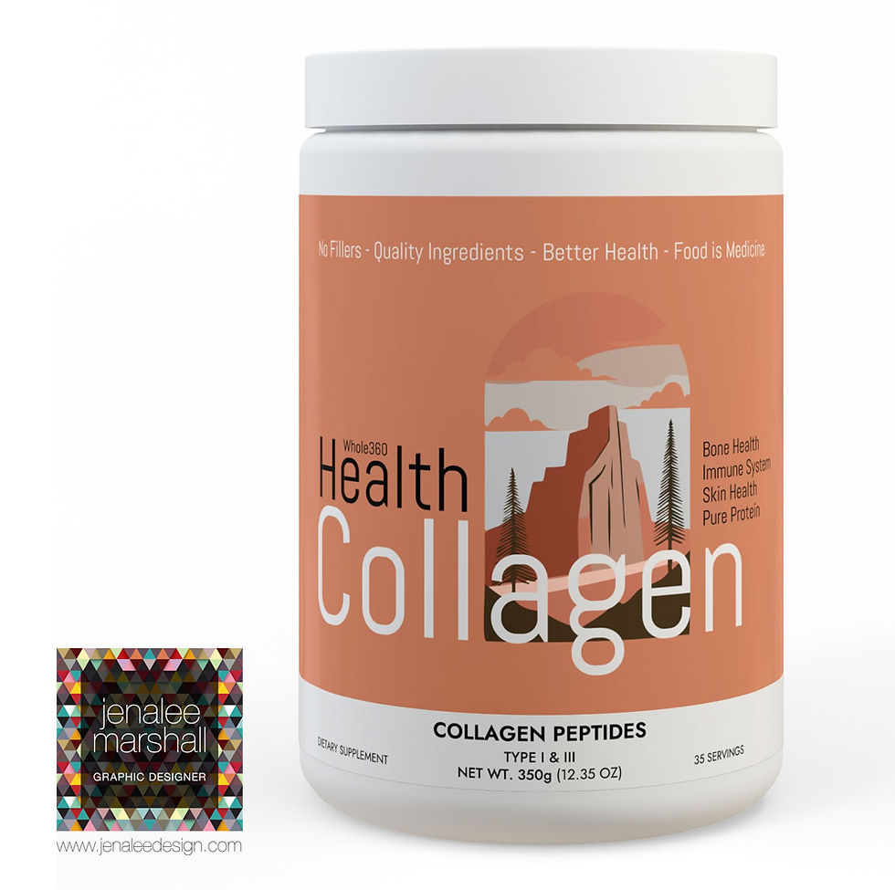Miniatura: Whole360 Health Collagen Peptides Type I & III Supplement (350g, 12.3oz)
