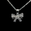 Thumbnail: Bow Silver Set of Earrings and Necklace