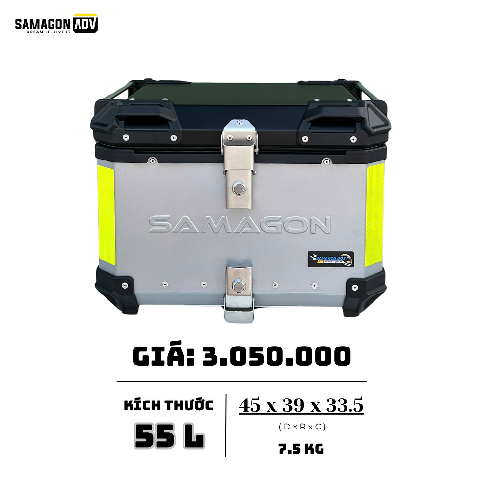 Thùng Nhôm 55L Bạc