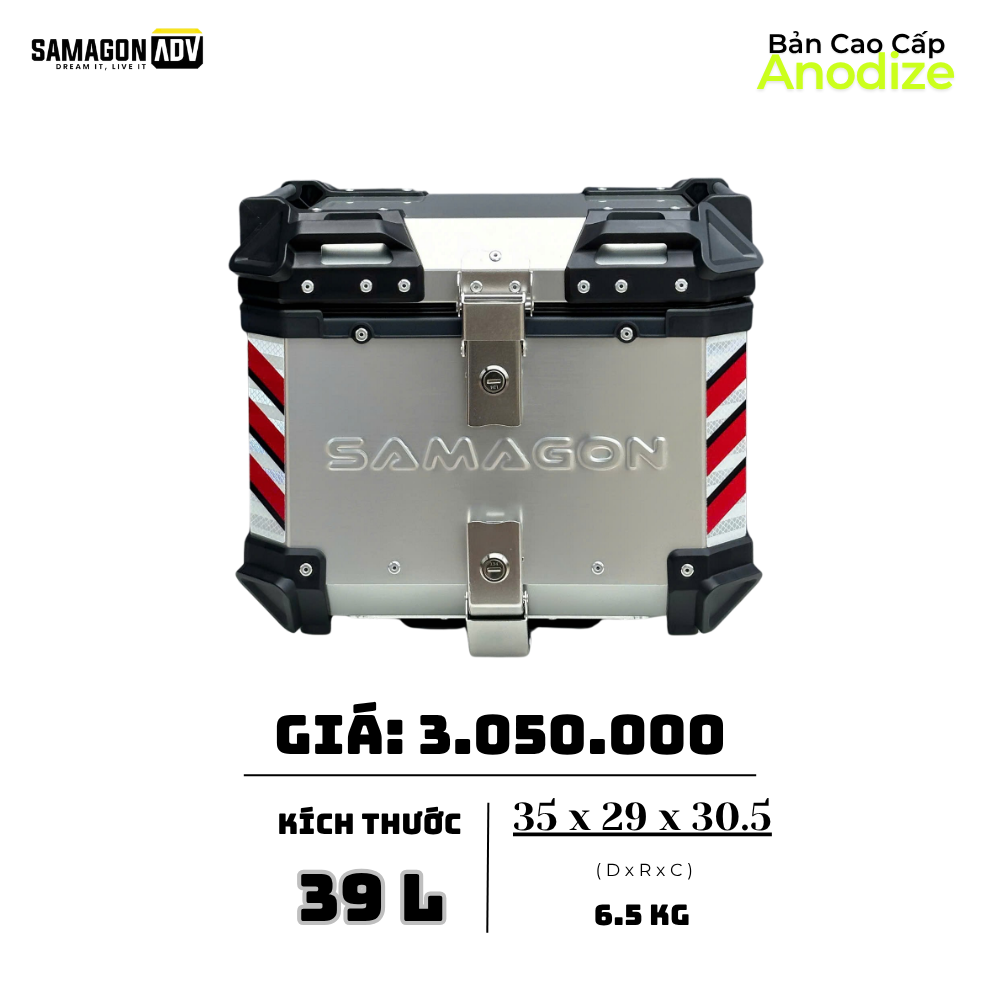 Thùng Nhôm 39L Anodize