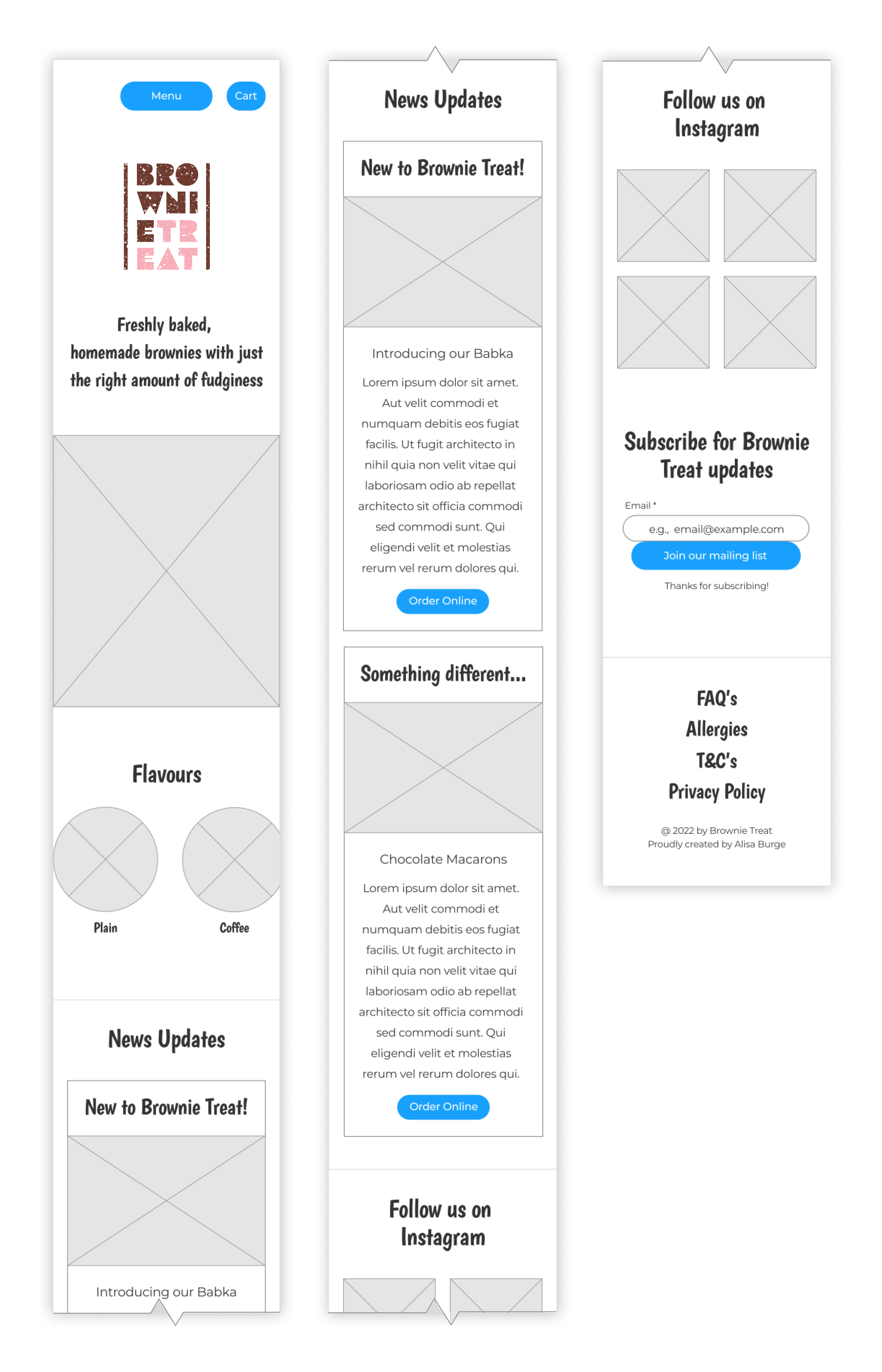 Mobile Home Page Wireframe