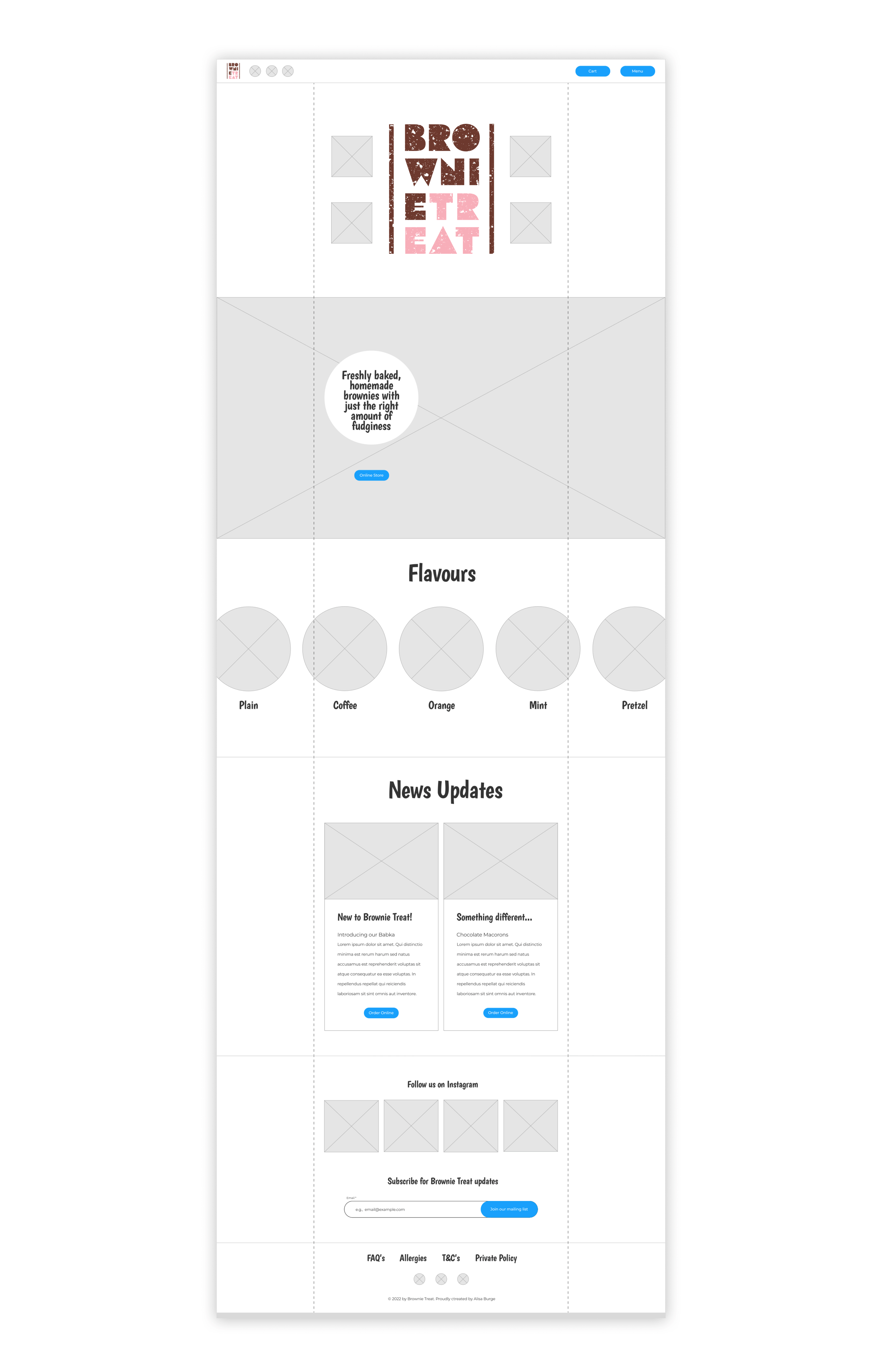 Desktop Home Page Wireframe