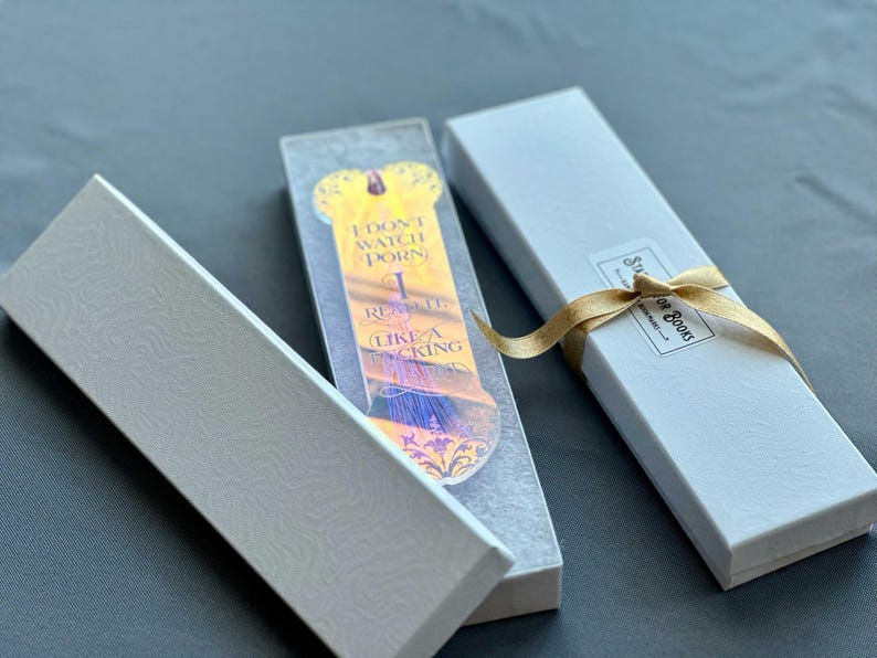 Thumbnail: Bookmark with text inside a box, Dark Romance Bookmark Png, Smut Book Club Gift