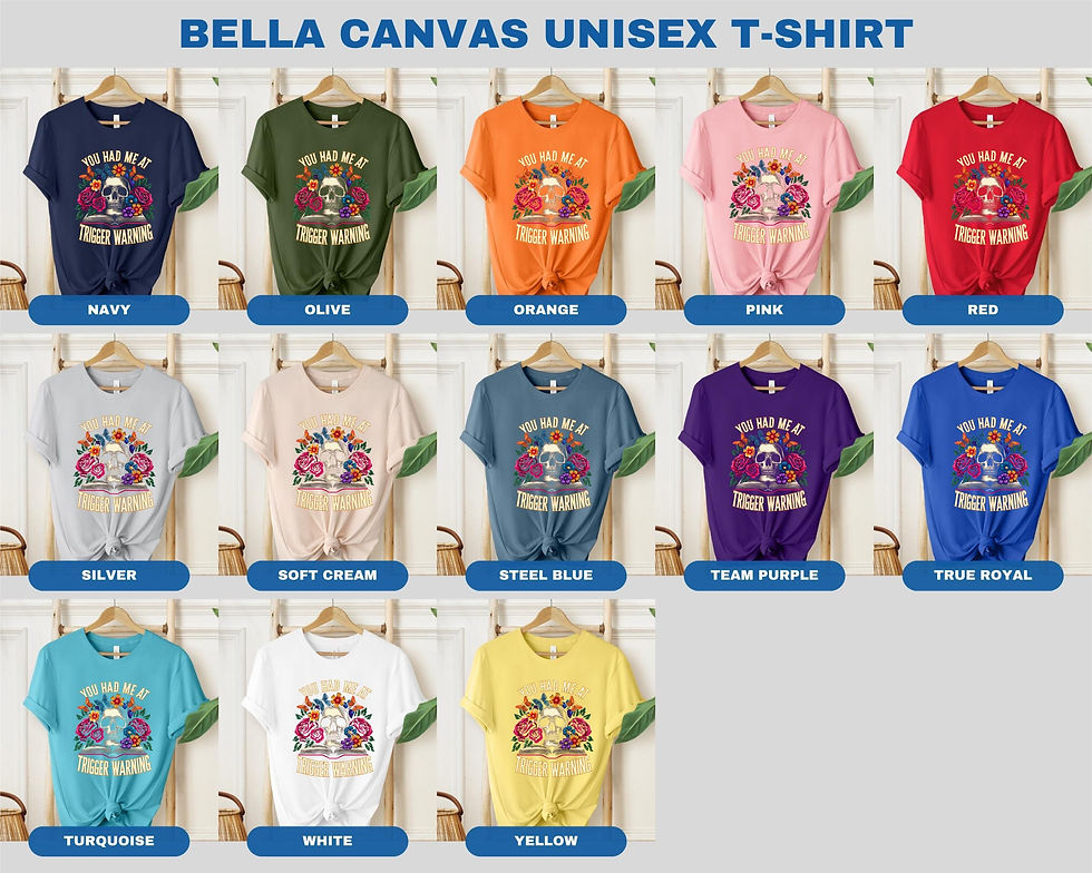 Thumbnail: Bella Canvas Unisex T-Shirts in various colors with printed design displayed