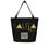 Thumbnail: Black tote bag featuring Haliymay logo, QR code, and text design; Haliya May.