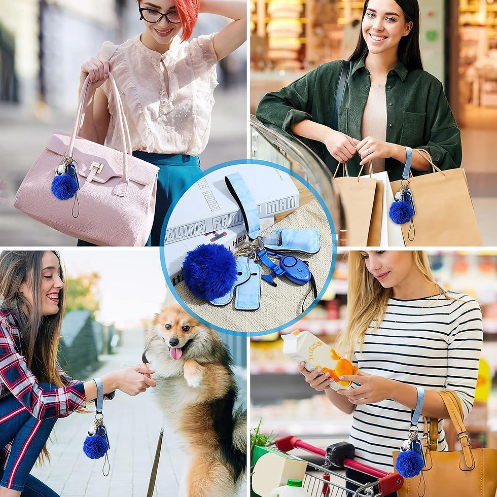 Thumbnail: Various women holding a blue Pom-Pom, shopping bags, and interacting throughout the day.