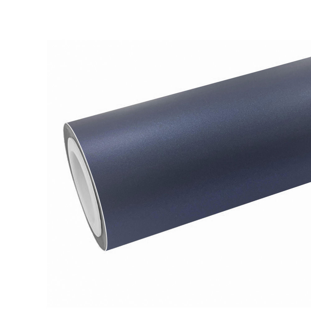 Satin Black Magic Blue Vinyl Wrap