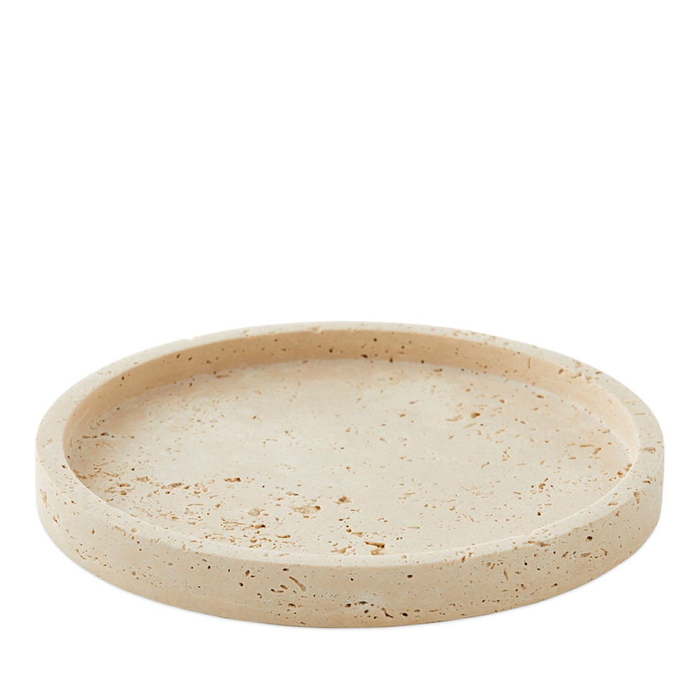 Travertine plate white