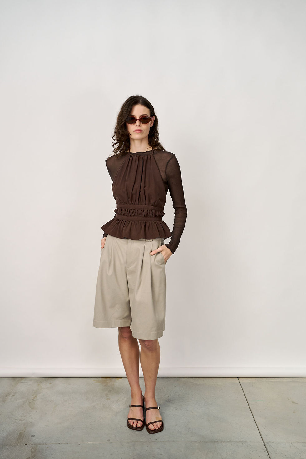 Thumbnail: CRINKLE SKIVVY | SHEER CHOCOLATE