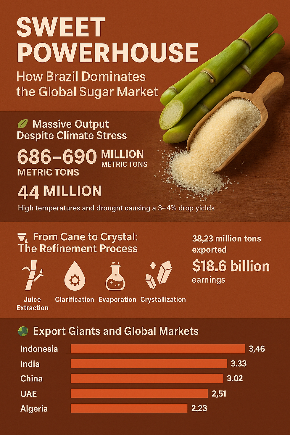 Sweet Powerhouse: How Brazil Dominates the Global Sugar Market