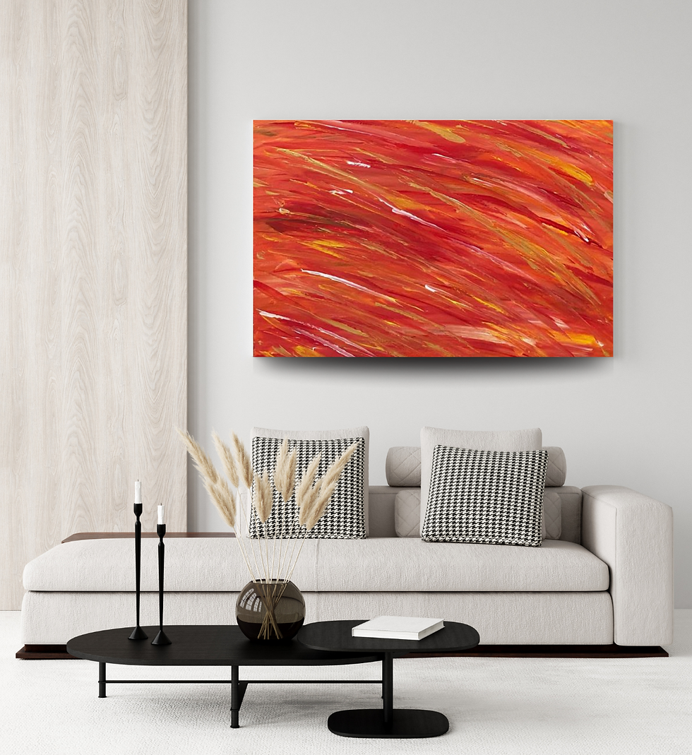 Thumbnail: 4'x2' orange artwork