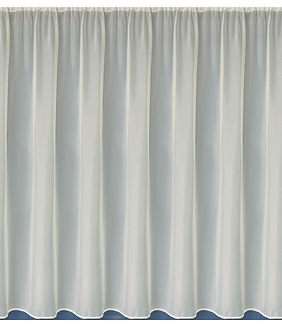 Cream net curtain close up