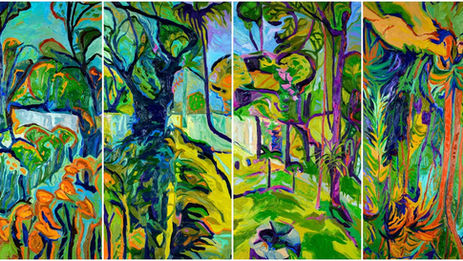 ARTISTA BEA BALEN SUSIN RETRATA MATA ATLÂNTICA EM PAINEL DE 16 METROS DE LARGURA - RS