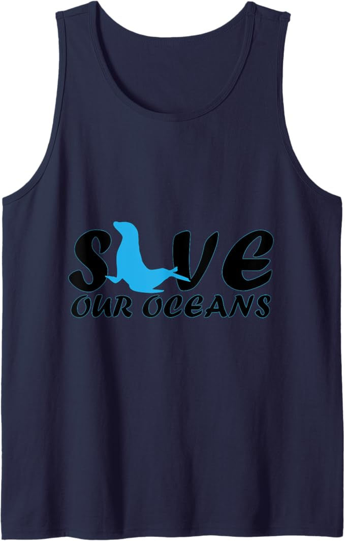 Save Our Oceans Sea Lion Tank Top