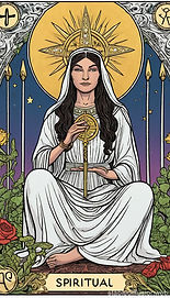 Inner Peace in Tarot Card Style