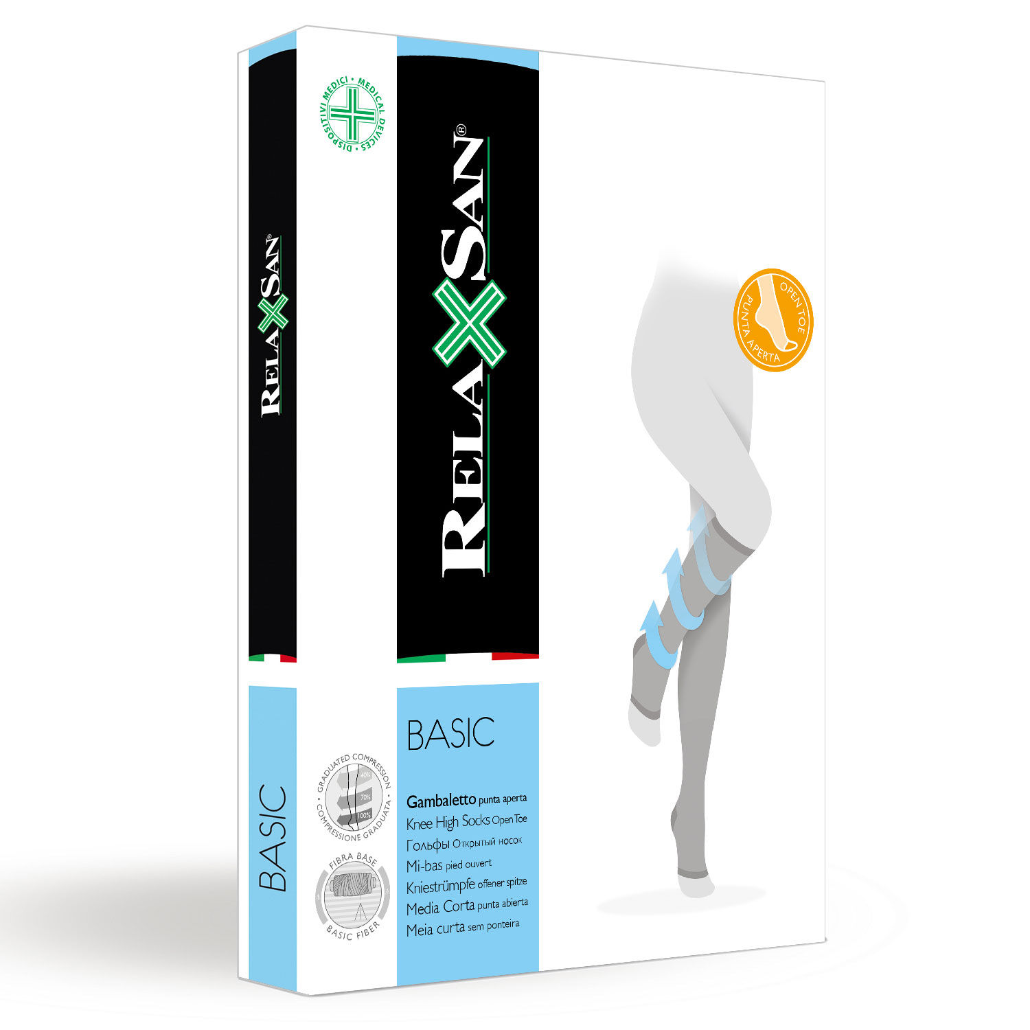 950A Media a la Rodilla 22-27 mmHg punta abierta