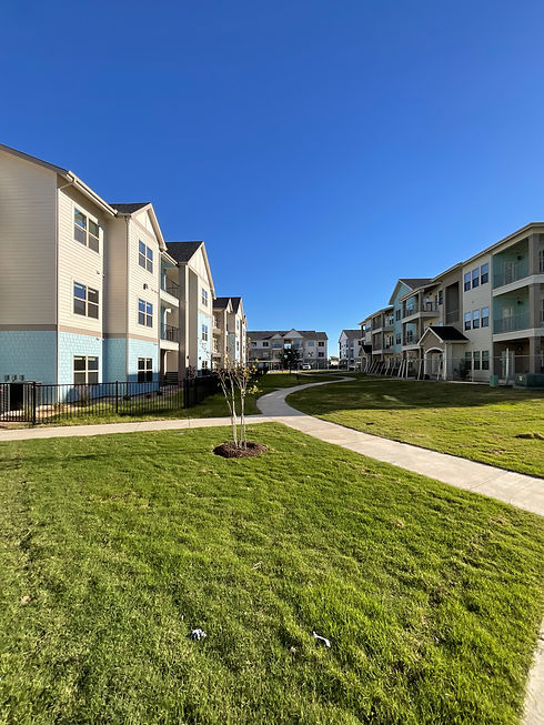 The Stanton in Lockhart, TX – 144-unit HUD 221(d)(4) multifamily community developed by Axia Companies, featuring upscale apartment living with modern finishes and amenity spaces in Central Texas.
