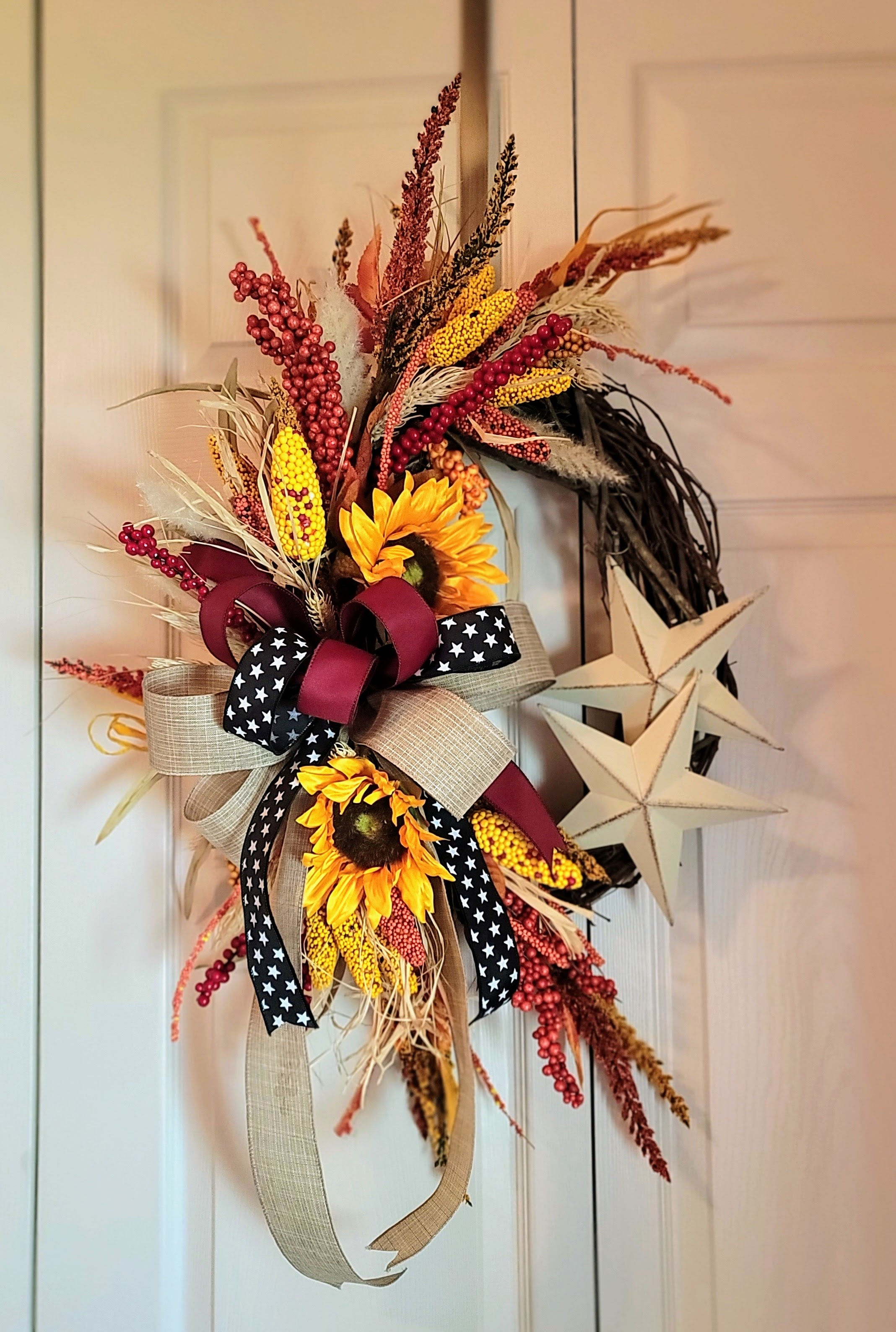 Starry Fall Grapevine Wreath
