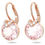 Miniatyrbilde: Swarovski øredobber Bella V drop Round cut, rose
