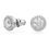 Miniatyrbilde: Swarovski øredobber Constella stud Round cut, Pavé, White, Rhodium plated