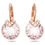 Miniatyrbilde: Swarovski øredobber Bella V drop Round cut, rose