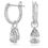 Miniatyrbilde: Swarovski øredobber Millenia hoop Pear cut, White, Rhodium plated