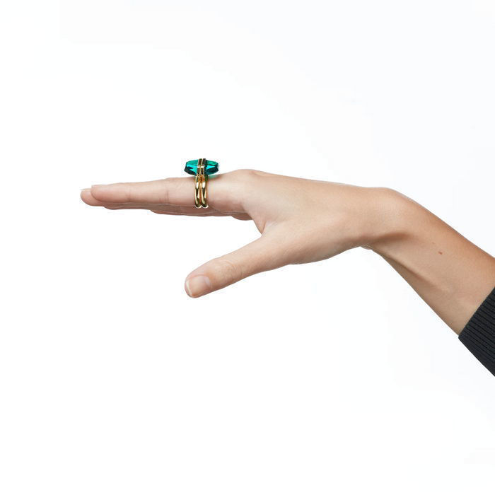 Swarovski ring Lucent Magnetic, green, gult